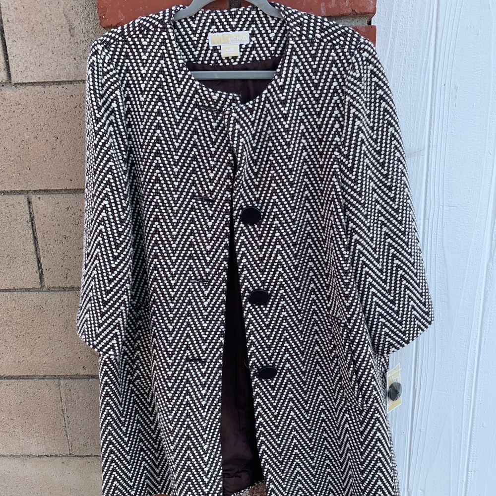 Michael Kors knitted over coat NWT